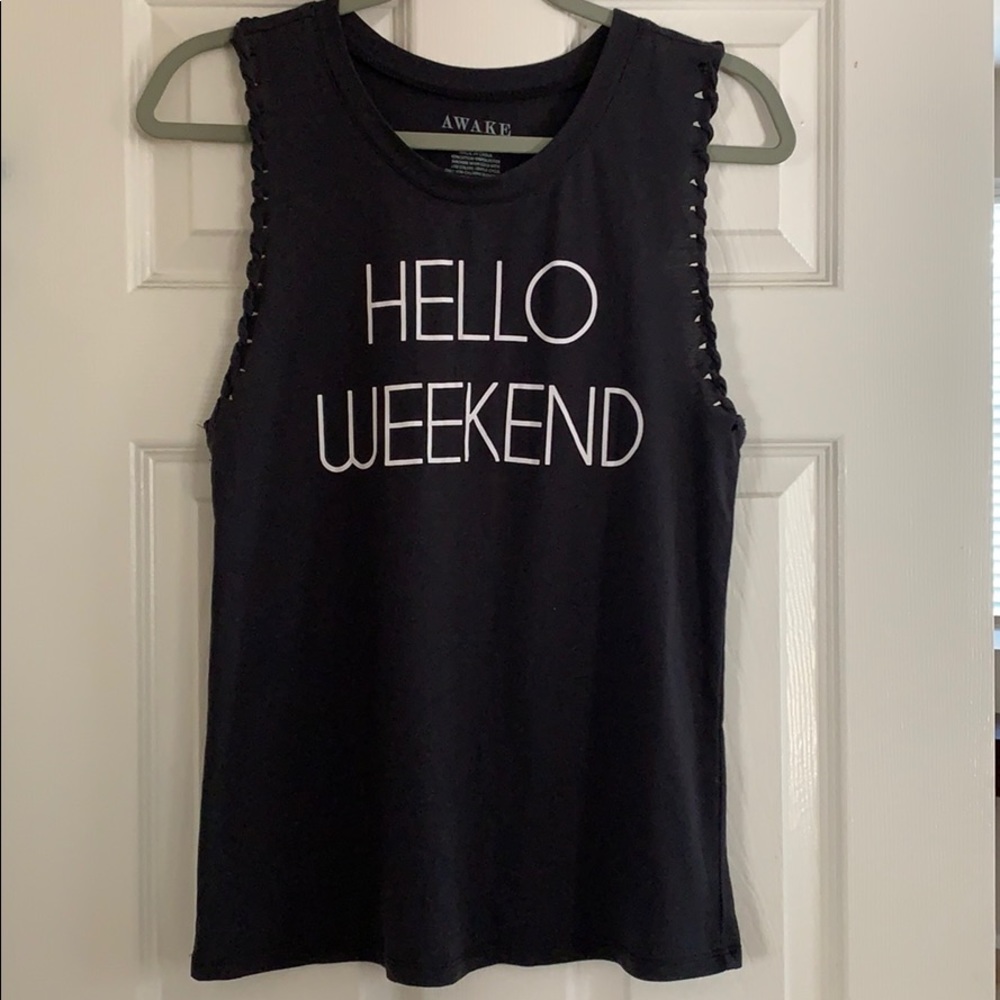 Awake Sleeveless Graphic Shirt/Tank size S